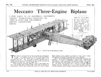THREE ENGINE BIPLANE