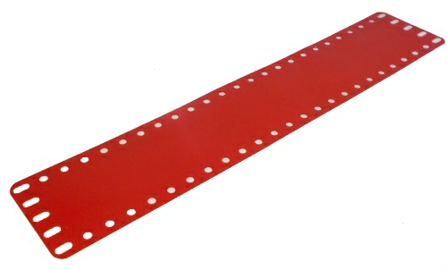 Flexible Strip Plate 25x5 holes, 1960's light red