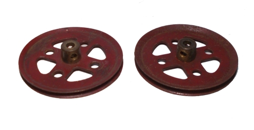 2 x Pulley 50mm dia (red)