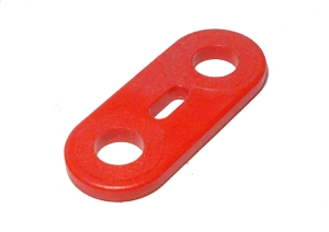 Flat Strip 2 holes, red