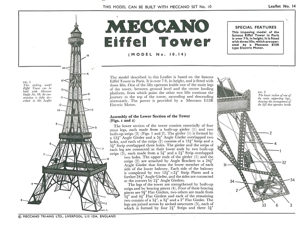 Meccano Set 10 Leaflets