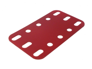 Plastic Plate 5x3 holes, red