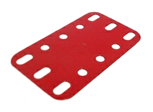 Flexible Plate 5x3 holes, light red