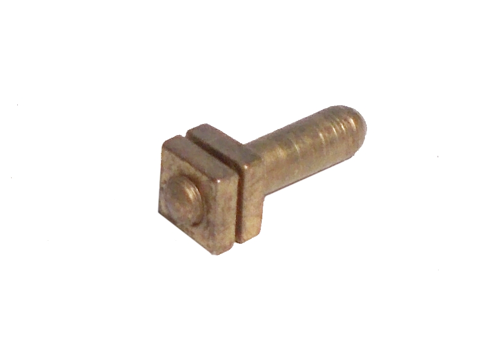 Threaded Pin 15mm, with square nut, brass finish (used)