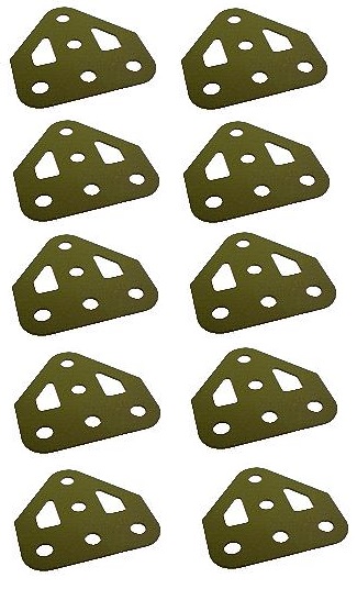 10 x Flat Trunion, Army green (ex-multikit)  *** SAVE 1/3 ***