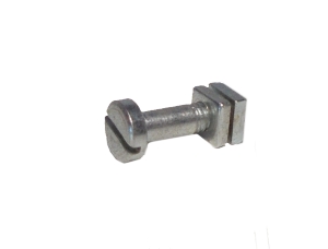 Pivot Bolt 16mm long, slotted head, with nuts