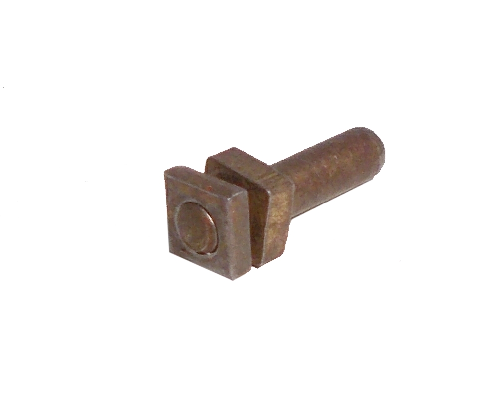Threaded Pin 15mm, with square nut, tarnished (used)
