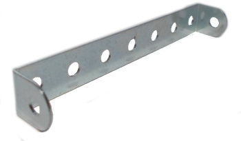 Double Angle Strip, 7x1 hole, zinc