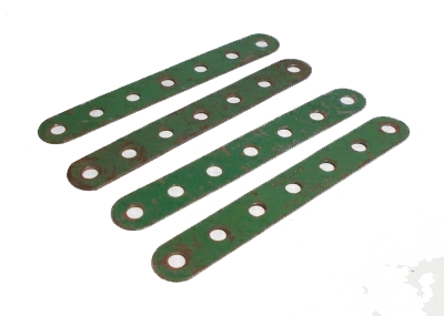 4 x Strip 7 holes, mid-green - used (part 3)