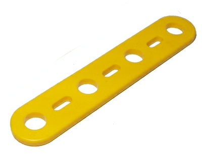 Flat Strip 4 holes, yellow